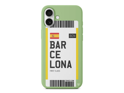 Barcelona Bileti Lansman Model İçi Kadife Silikon Telefon Kılıfı