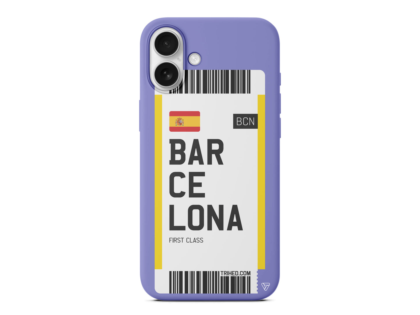 Barcelona Bileti Lansman Model İçi Kadife Silikon Telefon Kılıfı