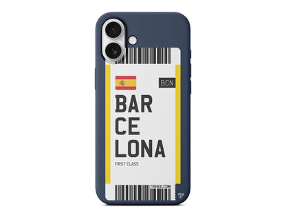 Barcelona Bileti Lansman Model İçi Kadife Silikon Telefon Kılıfı