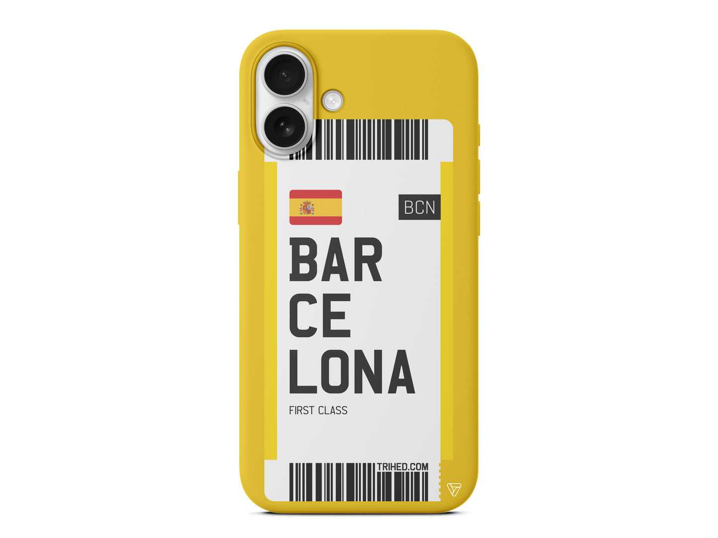 Barcelona Bileti Lansman Model İçi Kadife Silikon Telefon Kılıfı