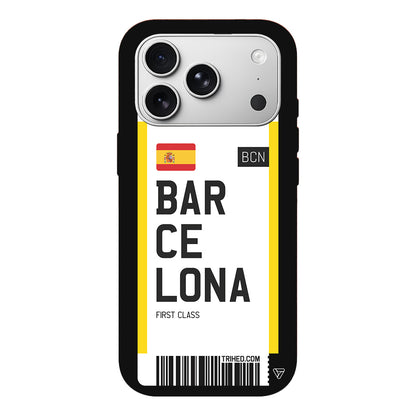 Barcelona Bileti Lansman Model İçi Kadife Silikon Telefon Kılıfı