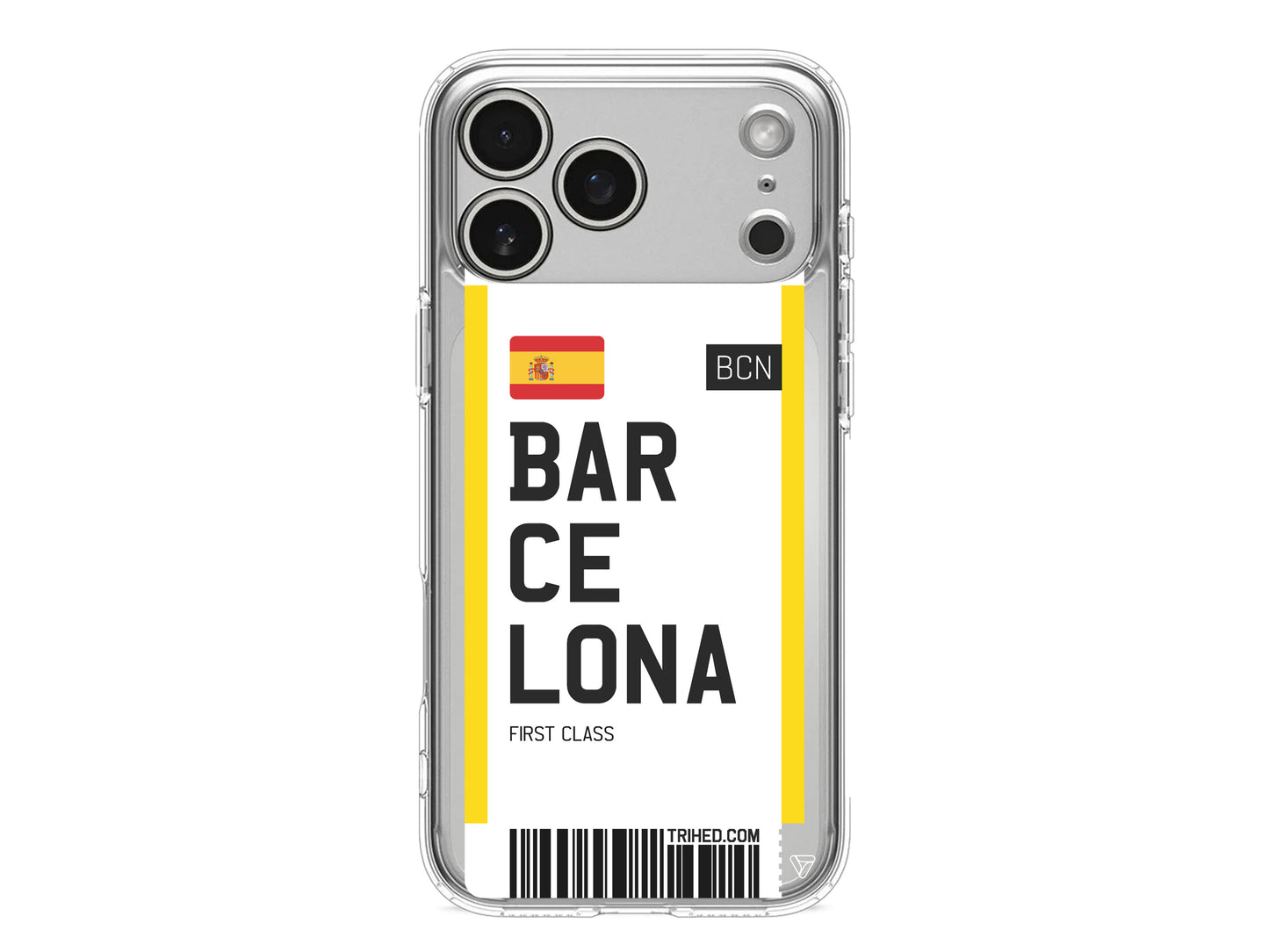 Barcelona Bileti Lansman Model İçi Kadife Silikon Telefon Kılıfı