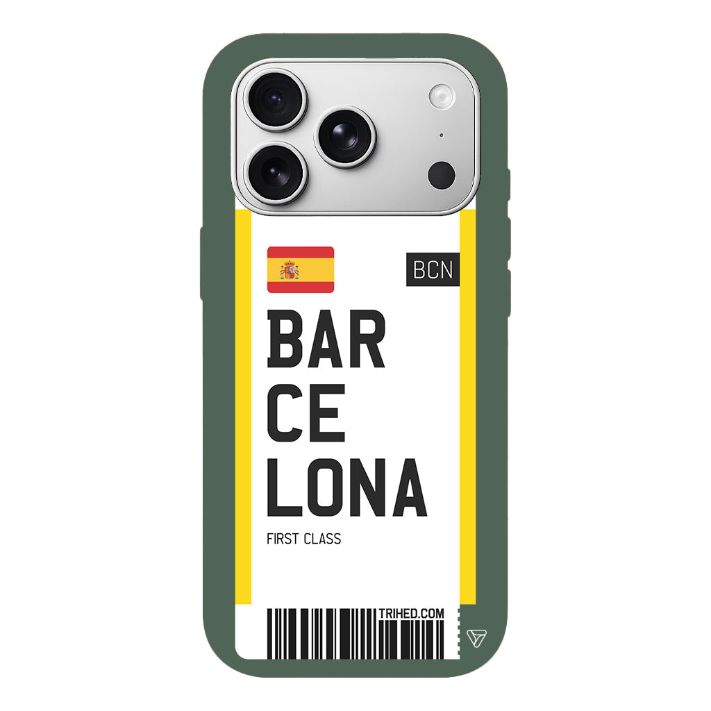 Barcelona Bileti Lansman Model İçi Kadife Silikon Telefon Kılıfı