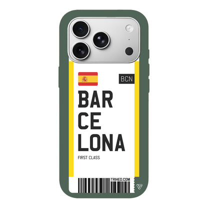 Barcelona Bileti Lansman Model İçi Kadife Silikon Telefon Kılıfı