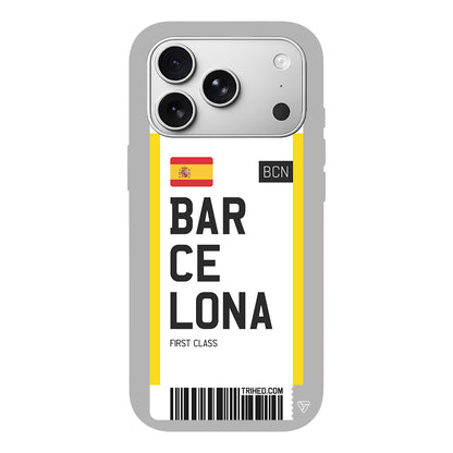 Barcelona Bileti Lansman Model İçi Kadife Silikon Telefon Kılıfı