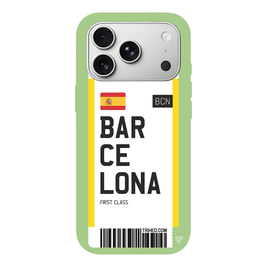 Barcelona Bileti Lansman Model İçi Kadife Silikon Telefon Kılıfı