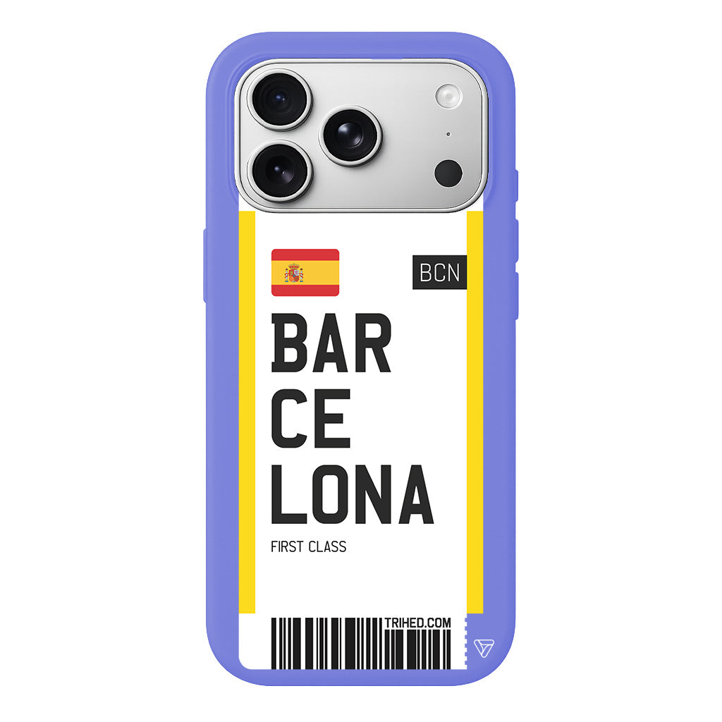 Barcelona Bileti Lansman Model İçi Kadife Silikon Telefon Kılıfı