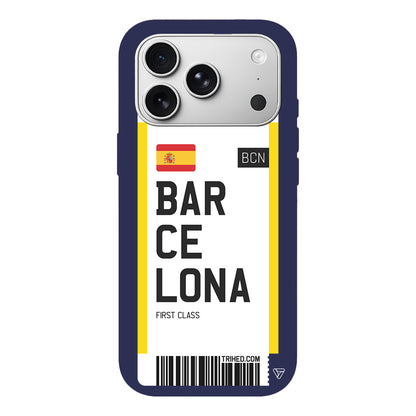 Barcelona Bileti Lansman Model İçi Kadife Silikon Telefon Kılıfı
