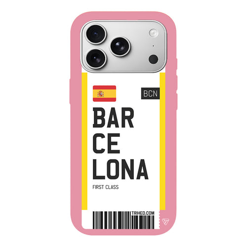 Barcelona Bileti Lansman Model İçi Kadife Silikon Telefon Kılıfı