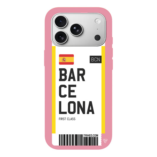 Barcelona Bileti Lansman Model İçi Kadife Silikon Telefon Kılıfı