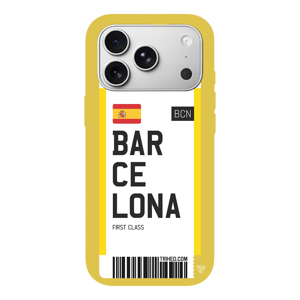 Barcelona Bileti Lansman Model İçi Kadife Silikon Telefon Kılıfı