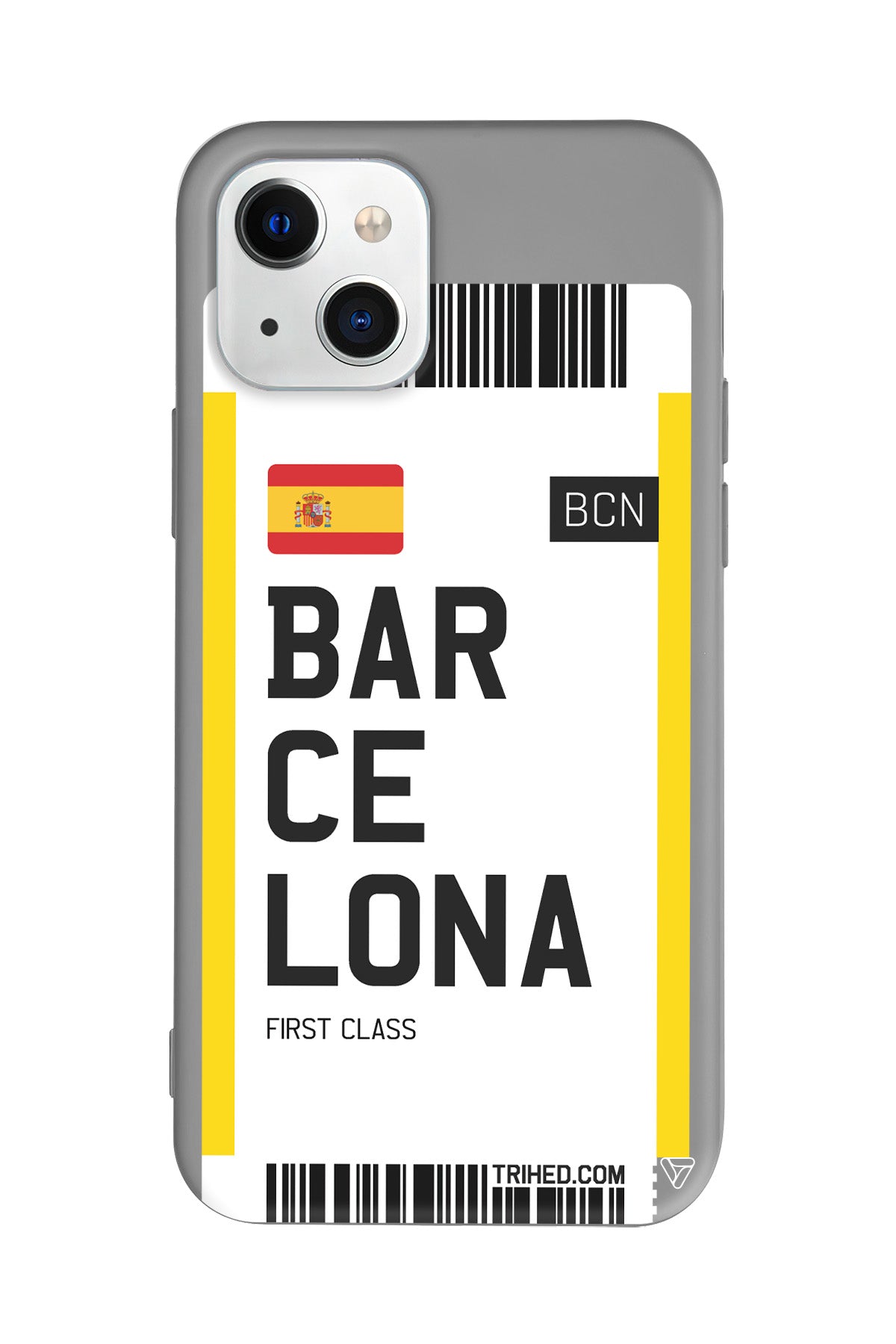 Barcelona Bileti Lansman Model İçi Kadife Silikon Telefon Kılıfı – Plus Serisine Özel