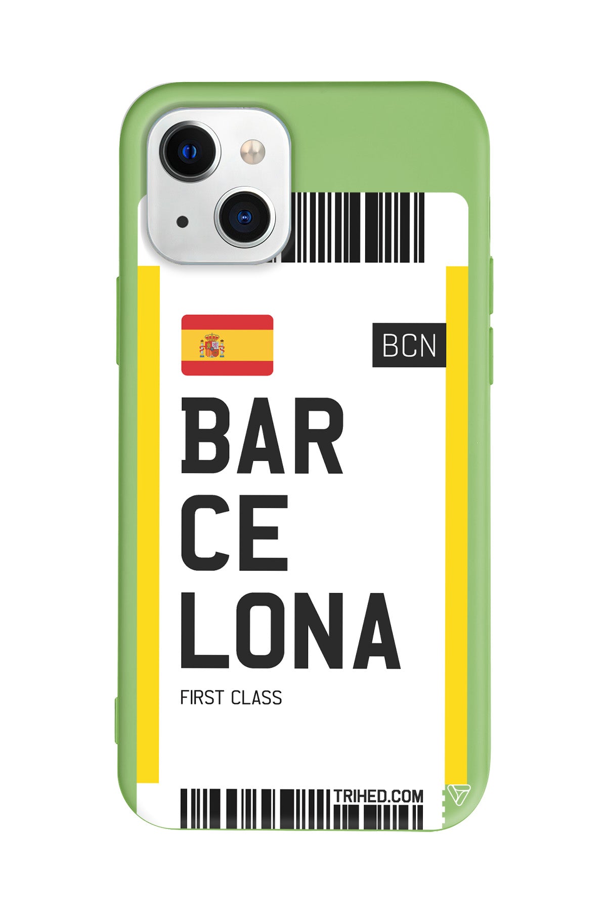 Barcelona Bileti Lansman Model İçi Kadife Silikon Telefon Kılıfı