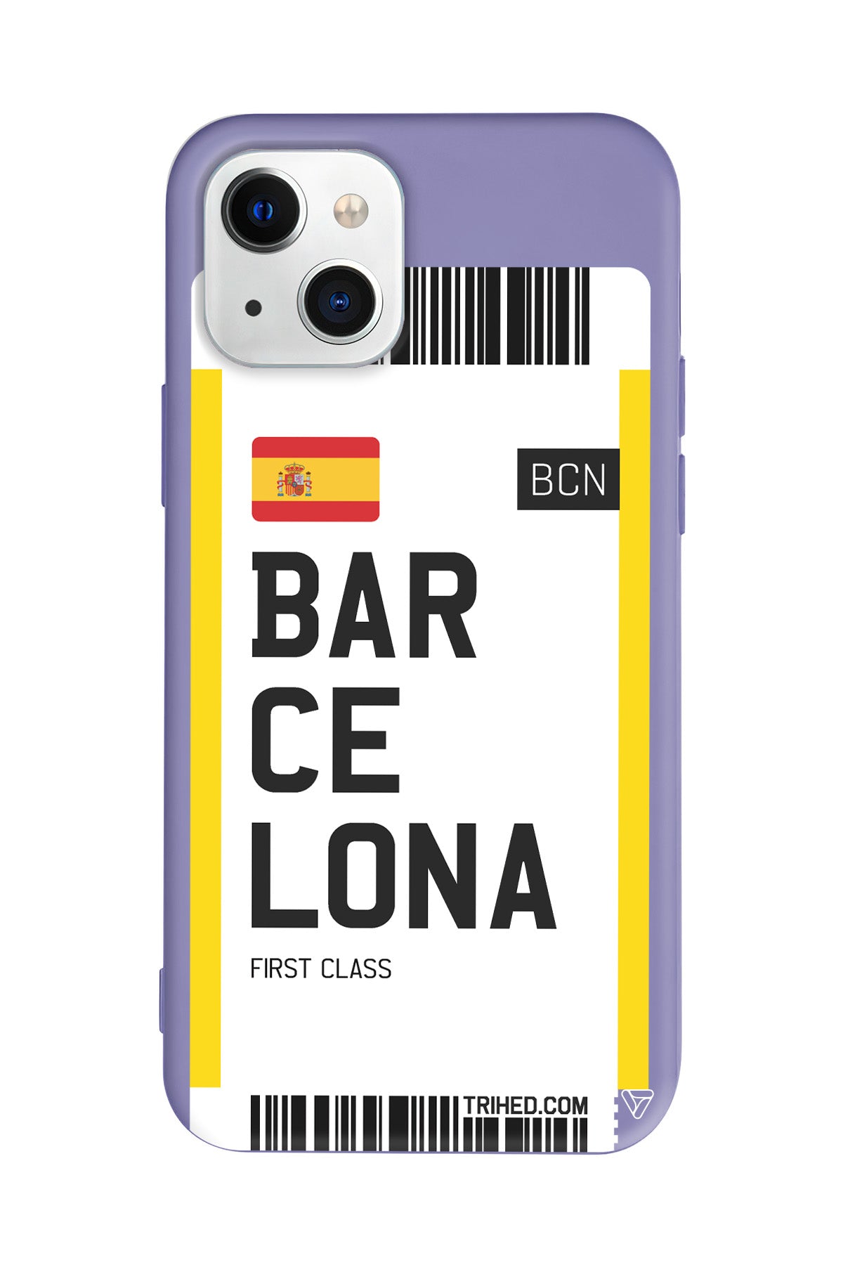 Barcelona Bileti Lansman Model İçi Kadife Silikon Telefon Kılıfı – Plus Serisine Özel