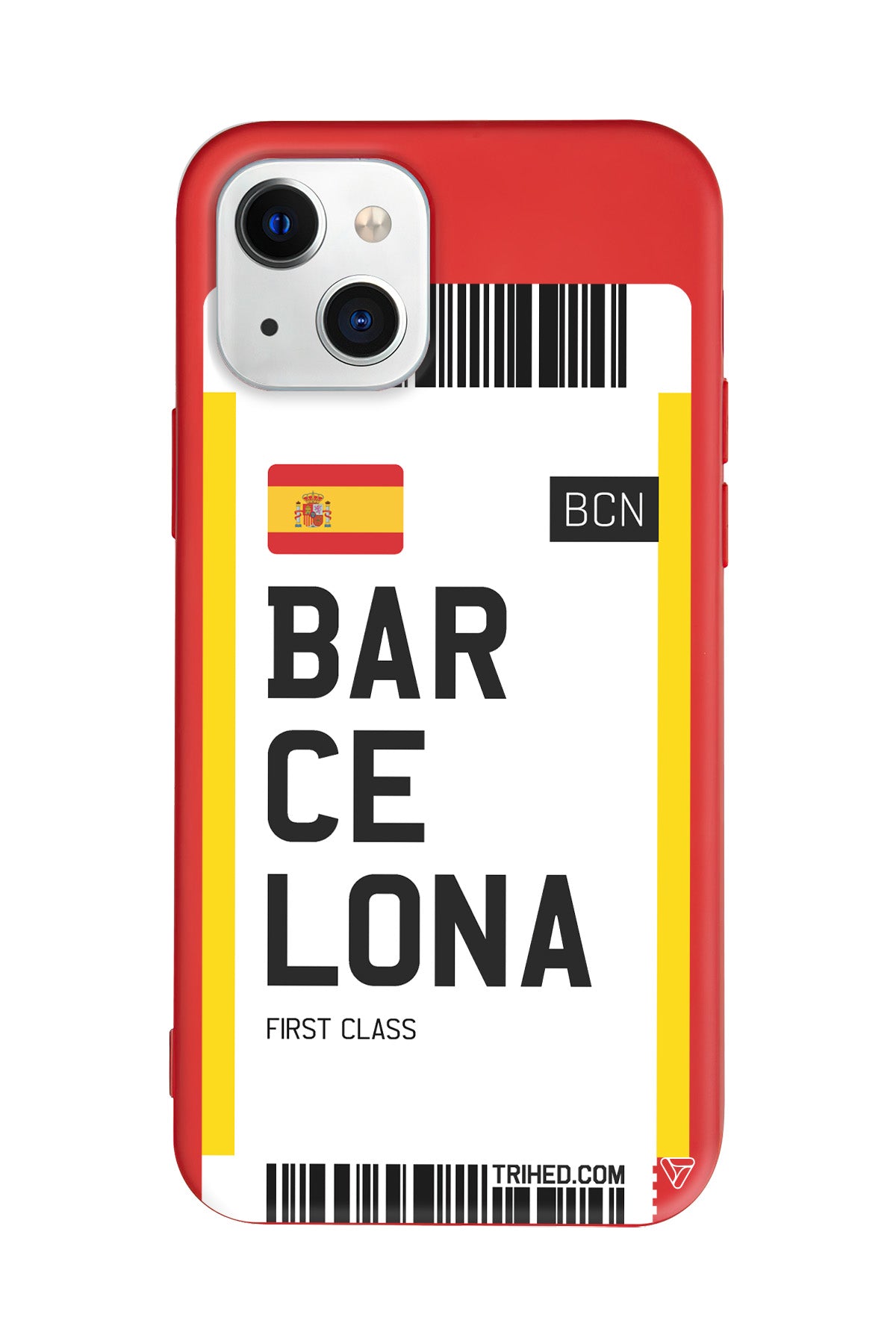 Barcelona Bileti Lansman Model İçi Kadife Silikon Telefon Kılıfı – Plus Serisine Özel