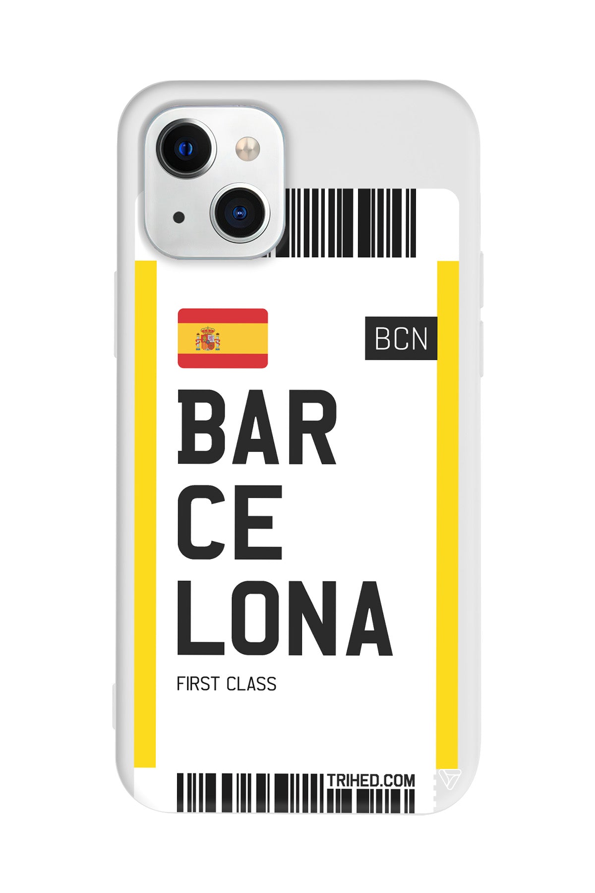 Barcelona Bileti Lansman Model İçi Kadife Silikon Telefon Kılıfı – Plus Serisine Özel