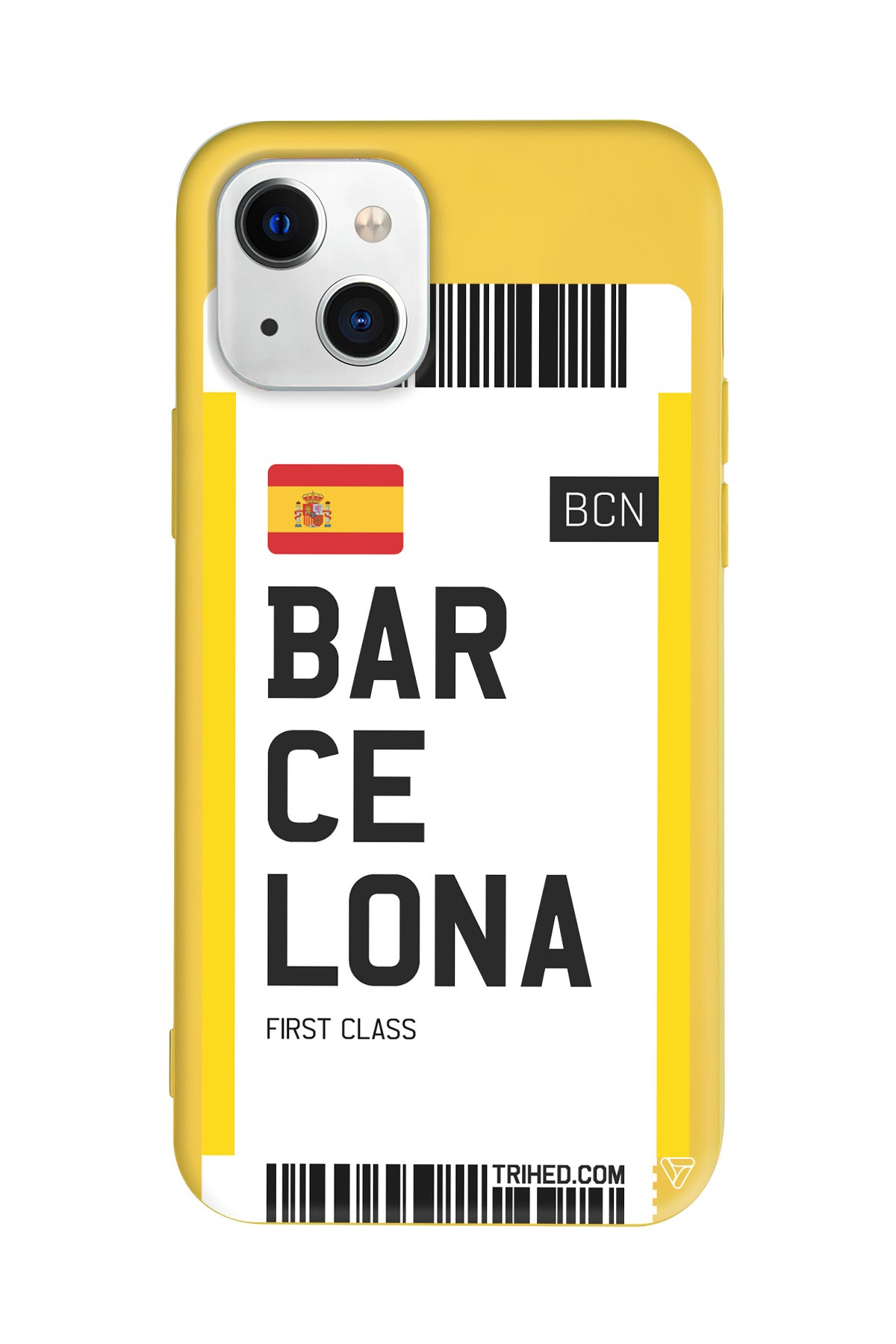 Barcelona Bileti Lansman Model İçi Kadife Silikon Telefon Kılıfı – Plus Serisine Özel