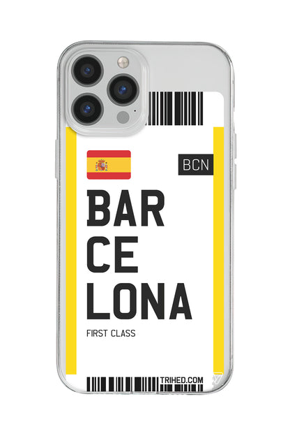 Barcelona Bileti Lansman Model İçi Kadife Silikon Telefon Kılıfı