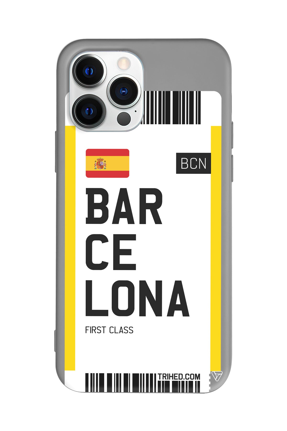 Barcelona Bileti Lansman Model İçi Kadife Silikon Telefon Kılıfı