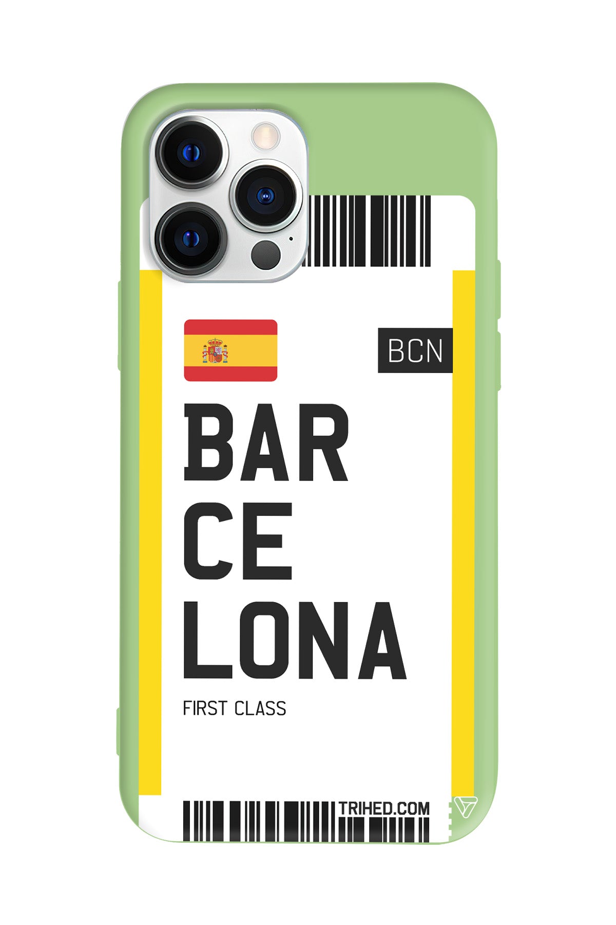 Barcelona Bileti Lansman Model İçi Kadife Silikon Telefon Kılıfı