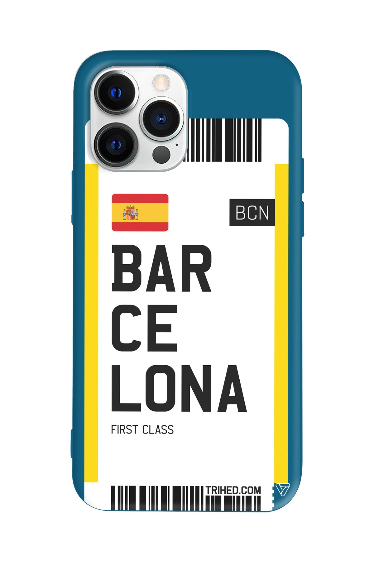 Barcelona Bileti Lansman Model İçi Kadife Silikon Telefon Kılıfı