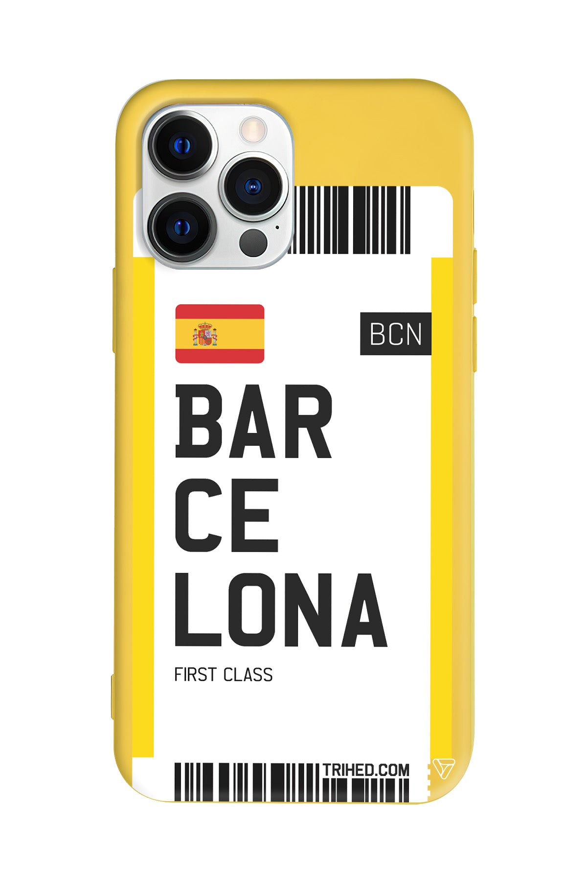 Barcelona Bileti Lansman Model İçi Kadife Silikon Telefon Kılıfı