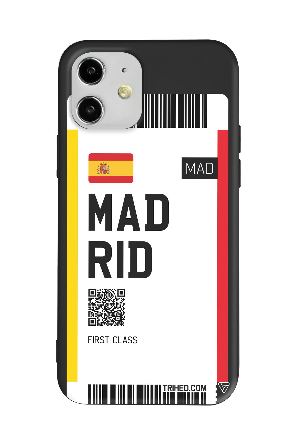 Madrid Bileti Lansman Model İçi Kadife Silikon Telefon Kılıfı