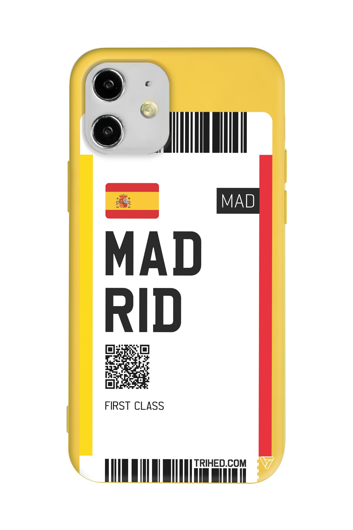 Madrid Bileti Lansman Model İçi Kadife Silikon Telefon Kılıfı