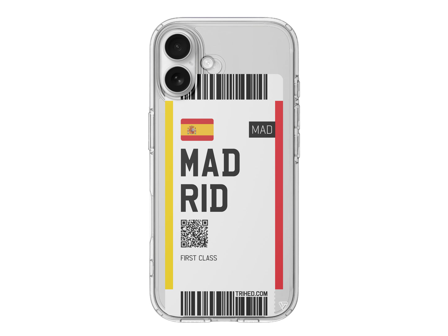 Madrid Bileti Lansman Model İçi Kadife Silikon Telefon Kılıfı