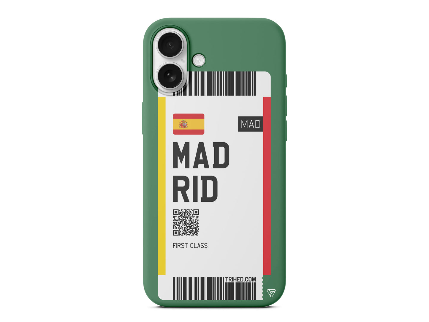 Madrid Bileti Lansman Model İçi Kadife Silikon Telefon Kılıfı