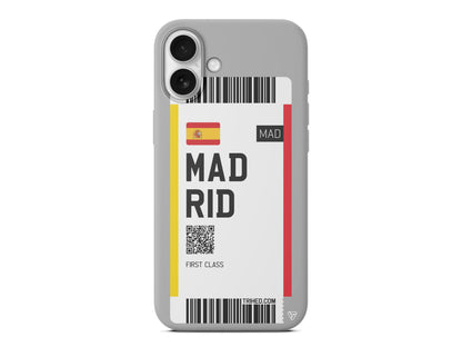 Madrid Bileti Lansman Model İçi Kadife Silikon Telefon Kılıfı