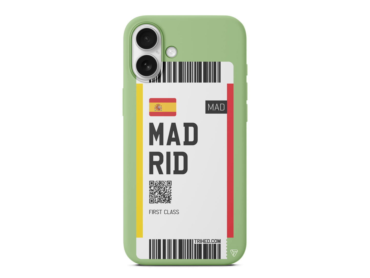 Madrid Bileti Lansman Model İçi Kadife Silikon Telefon Kılıfı