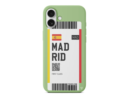 Madrid Bileti Lansman Model İçi Kadife Silikon Telefon Kılıfı