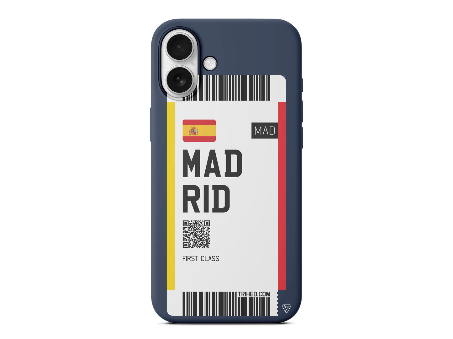 Madrid Bileti Lansman Model İçi Kadife Silikon Telefon Kılıfı