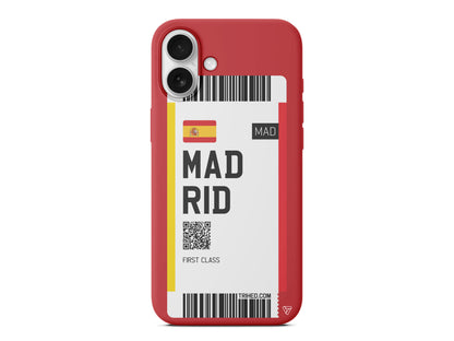 Madrid Bileti Lansman Model İçi Kadife Silikon Telefon Kılıfı – Plus Serisine Özel