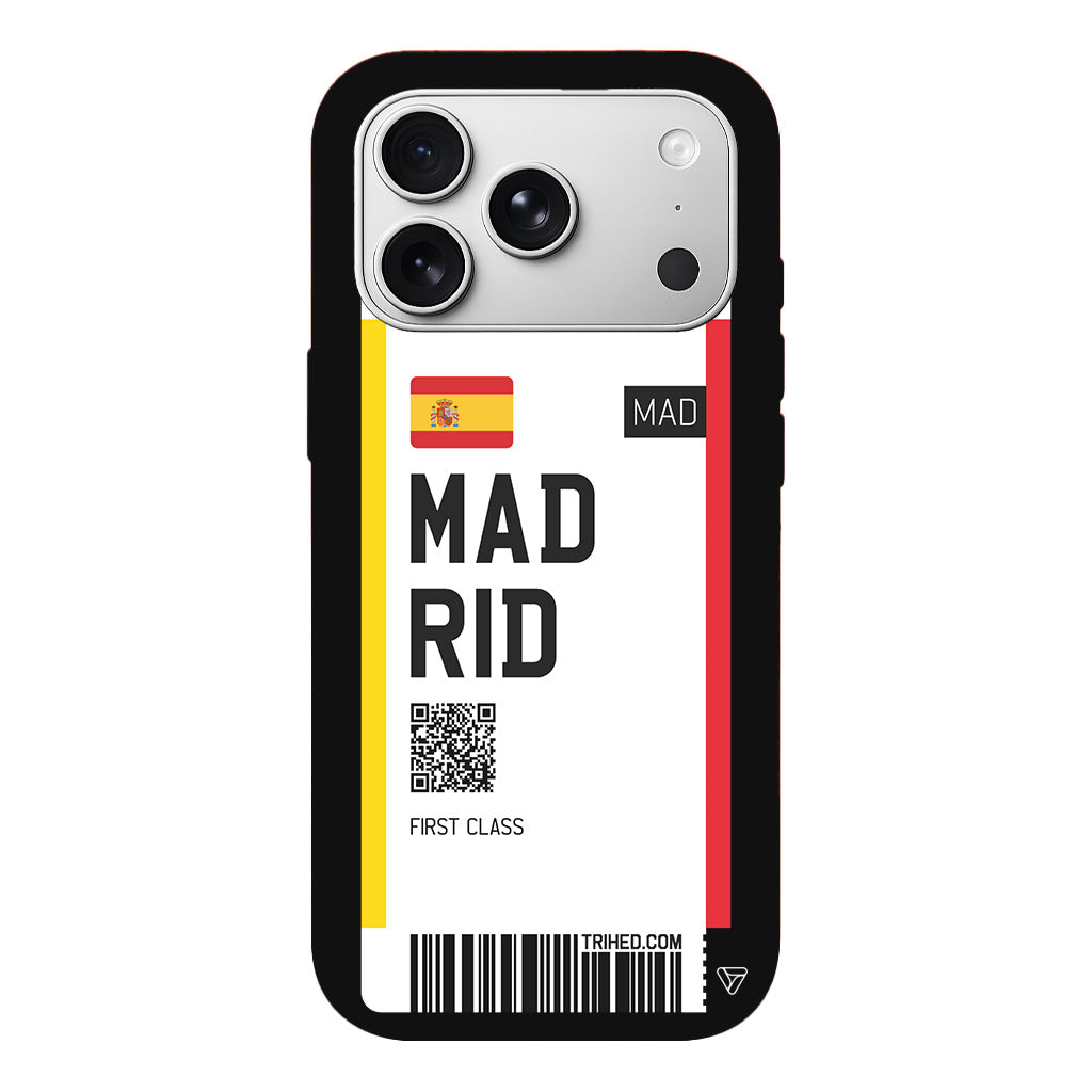 Madrid Bileti Lansman Model İçi Kadife Silikon Telefon Kılıfı