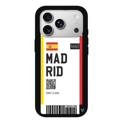 Madrid Bileti Lansman Model İçi Kadife Silikon Telefon Kılıfı