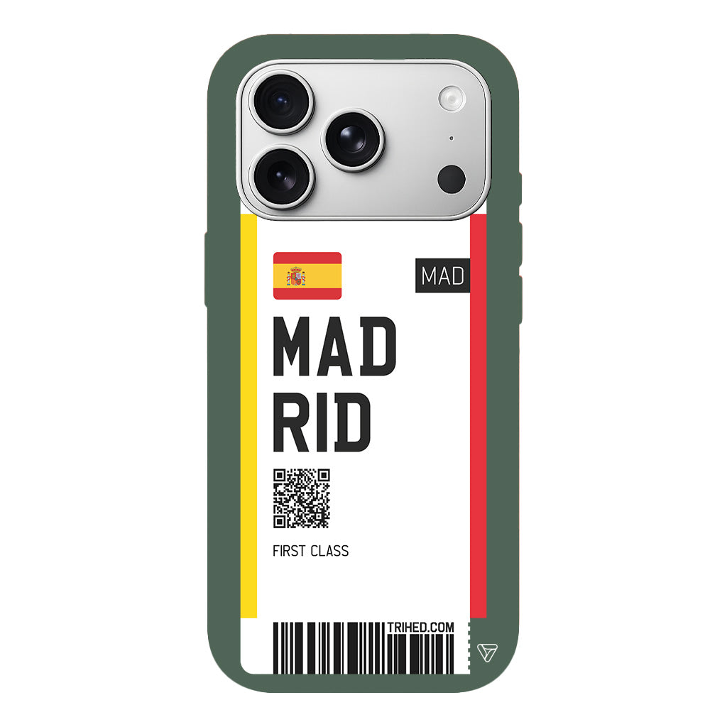 Madrid Bileti Lansman Model İçi Kadife Silikon Telefon Kılıfı