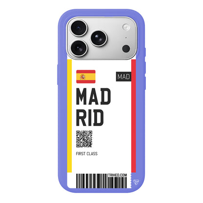 Madrid Bileti Lansman Model İçi Kadife Silikon Telefon Kılıfı