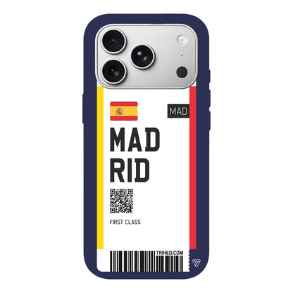 Madrid Bileti Lansman Model İçi Kadife Silikon Telefon Kılıfı