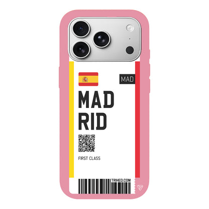 Madrid Bileti Lansman Model İçi Kadife Silikon Telefon Kılıfı