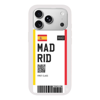 Madrid Bileti Lansman Model İçi Kadife Silikon Telefon Kılıfı