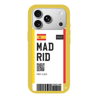 Madrid Bileti Lansman Model İçi Kadife Silikon Telefon Kılıfı