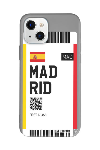 Madrid Bileti Lansman Model İçi Kadife Silikon Telefon Kılıfı – Plus Serisine Özel