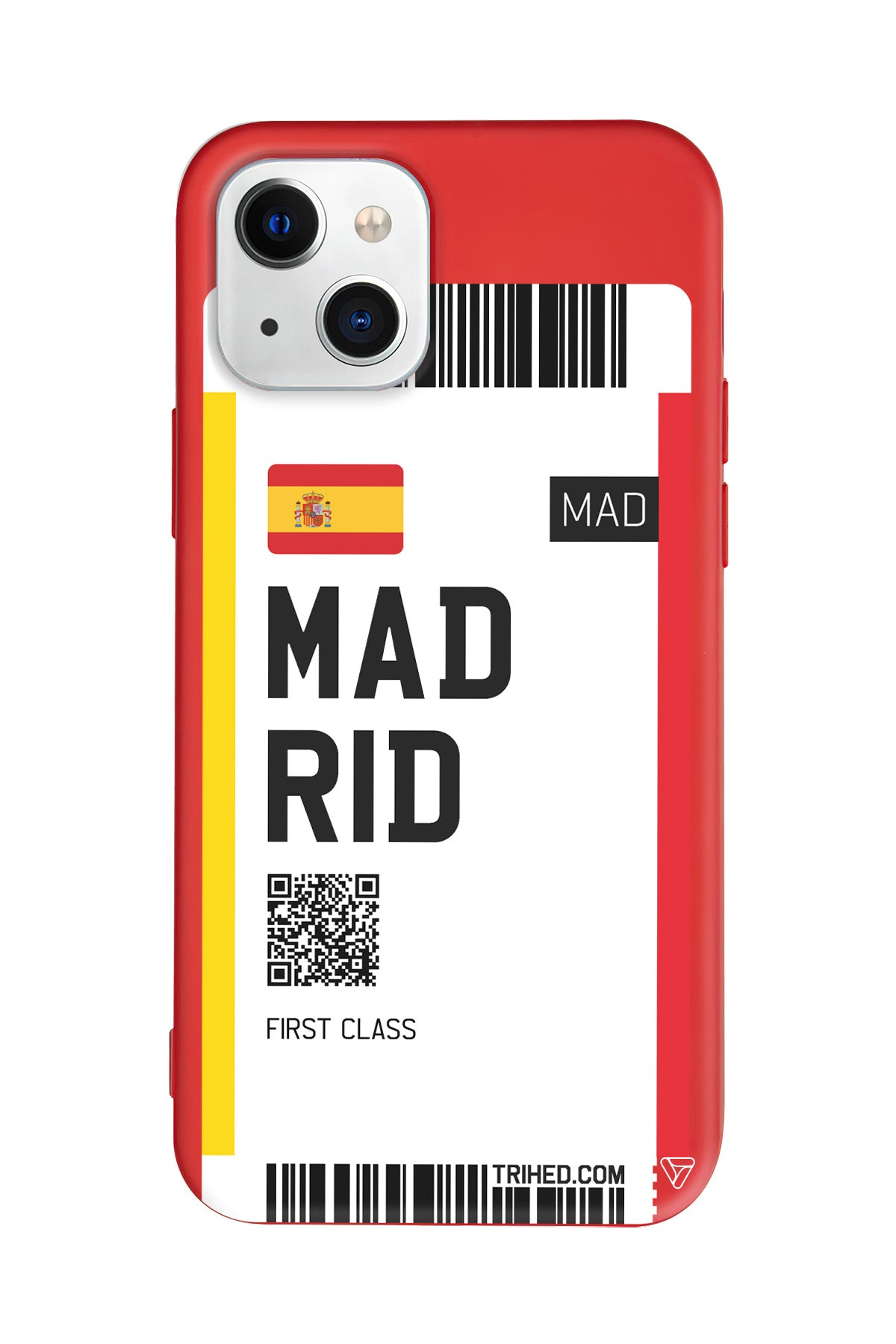 Madrid Bileti Lansman Model İçi Kadife Silikon Telefon Kılıfı – Plus Serisine Özel