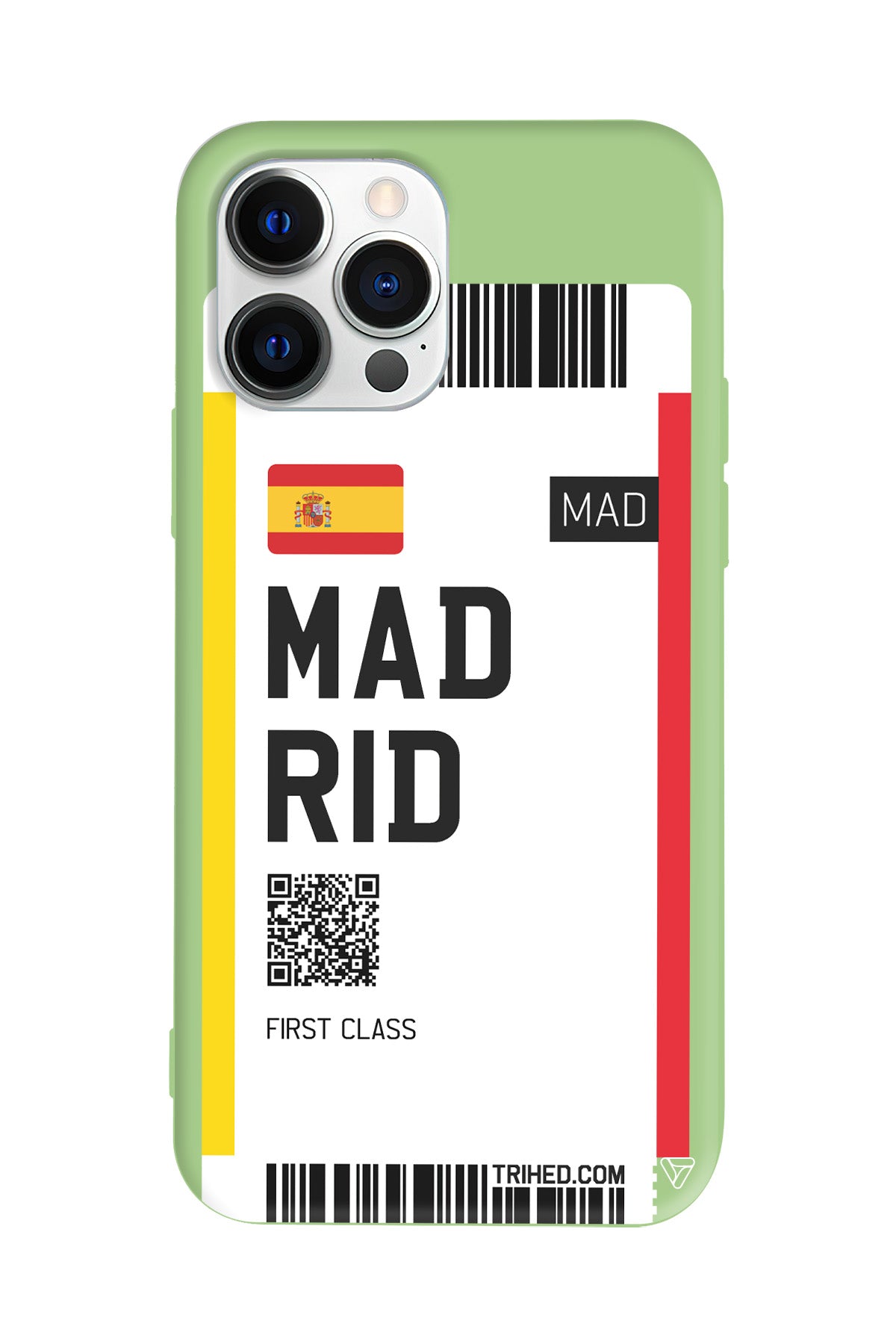 Madrid Bileti Lansman Model İçi Kadife Silikon Telefon Kılıfı