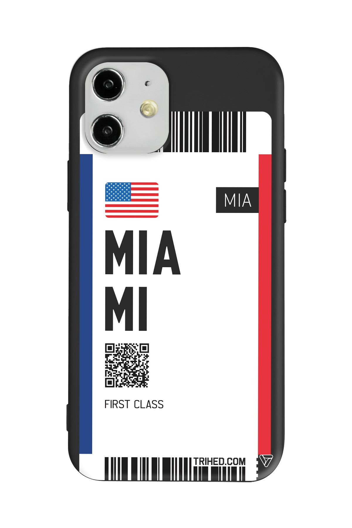 Miami Bileti Lansman Model İçi Kadife Silikon Telefon Kılıfı