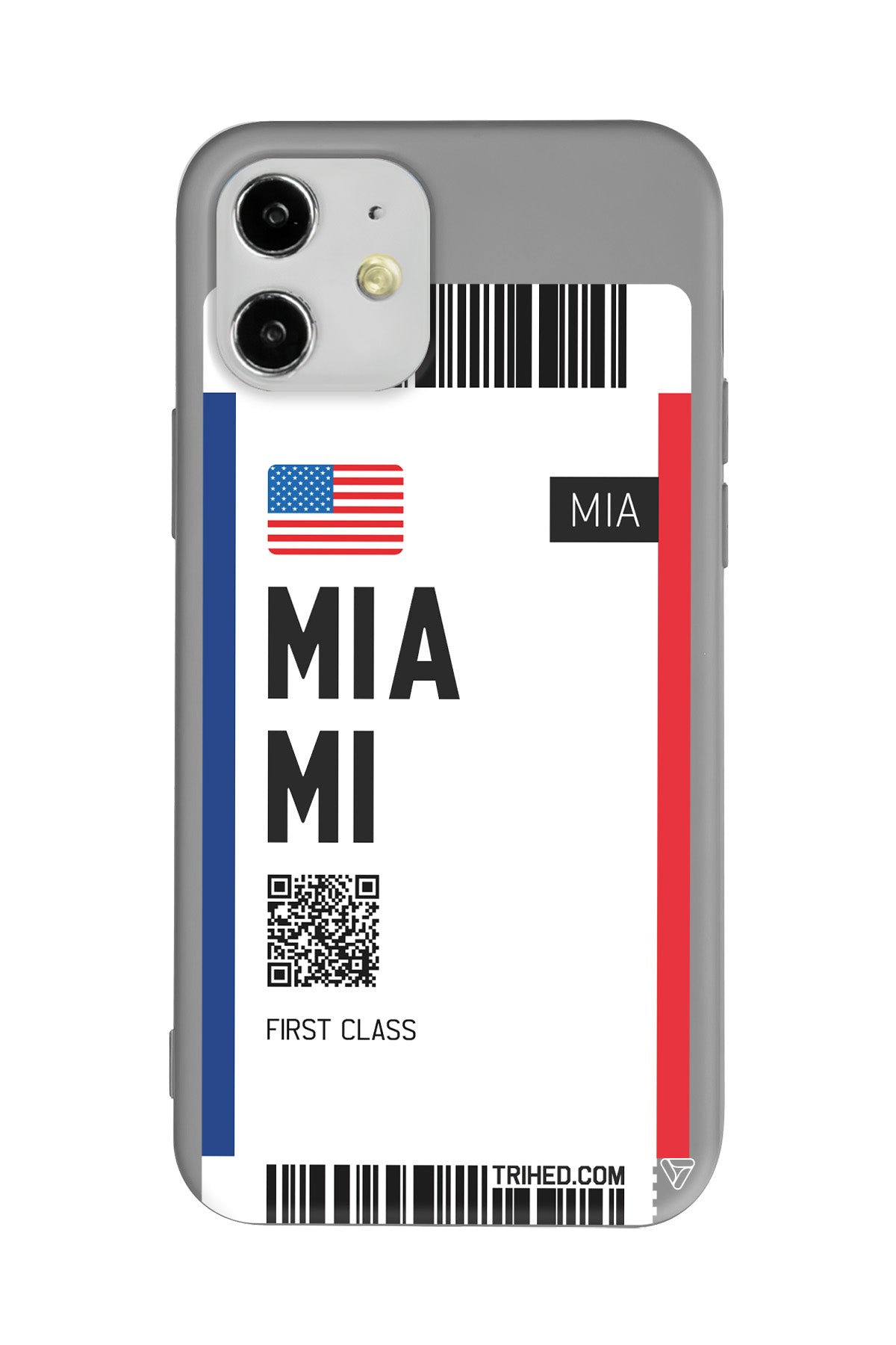 Miami Bileti Lansman Model İçi Kadife Silikon Telefon Kılıfı