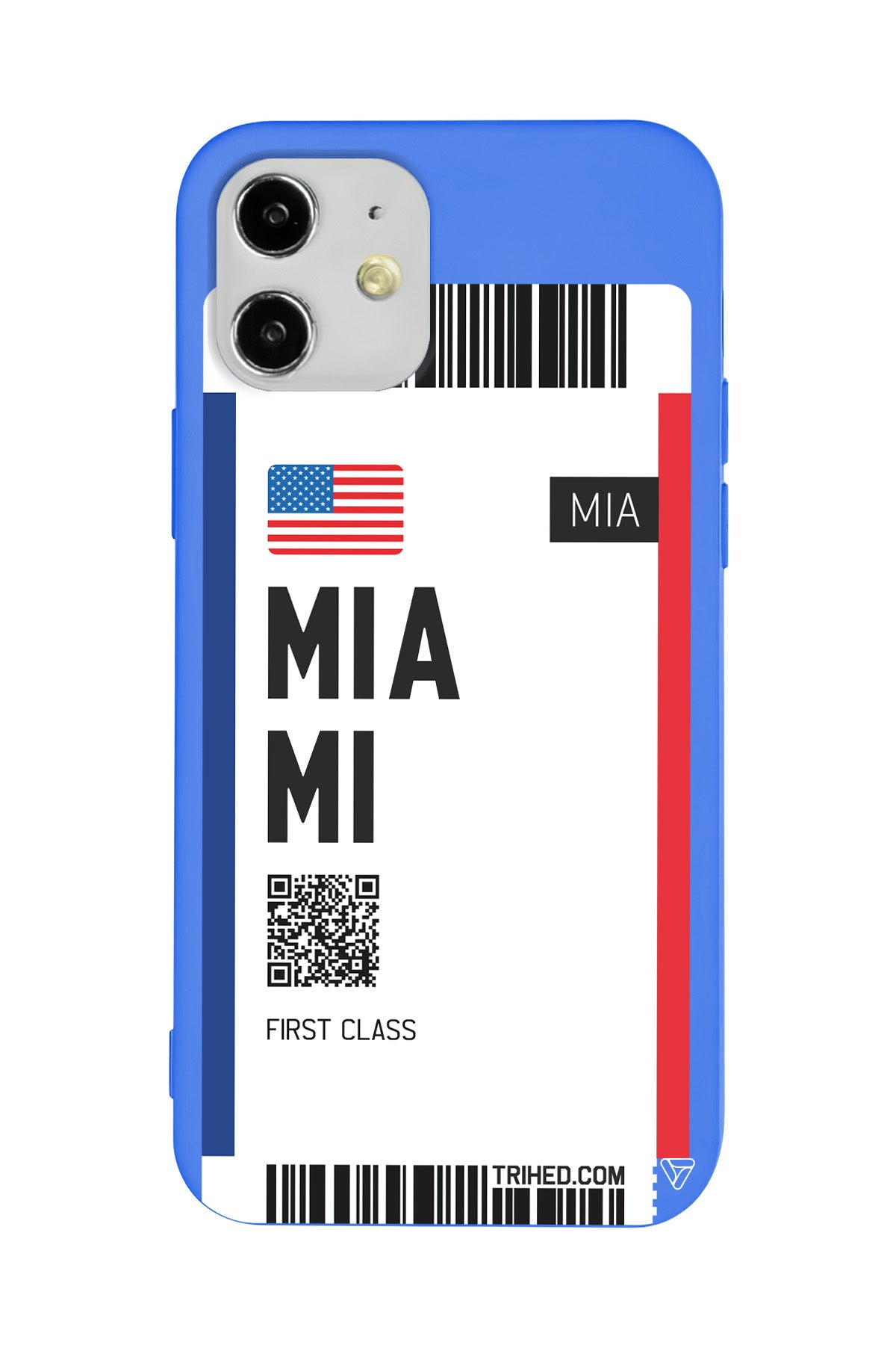 Miami Bileti Lansman Model İçi Kadife Silikon Telefon Kılıfı