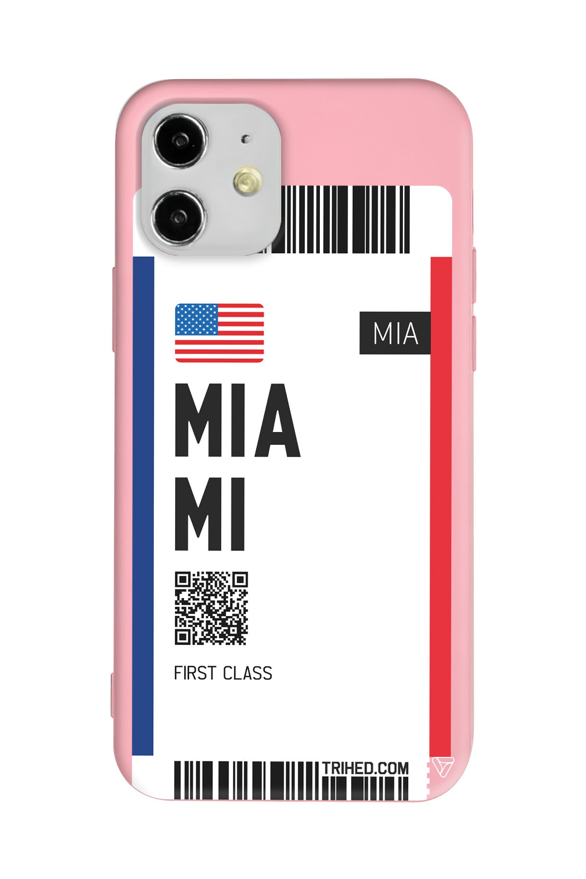 Miami Bileti Lansman Model İçi Kadife Silikon Telefon Kılıfı